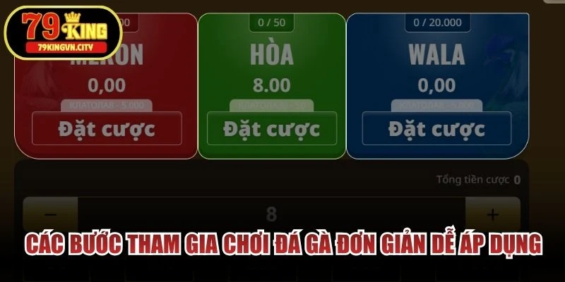 Các bước tham gia chơi đá gà đơn giản dễ áp dụng