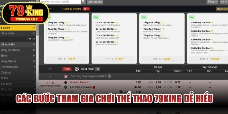 Các bước tham gia chơi thể thao 79KING dễ hiểu