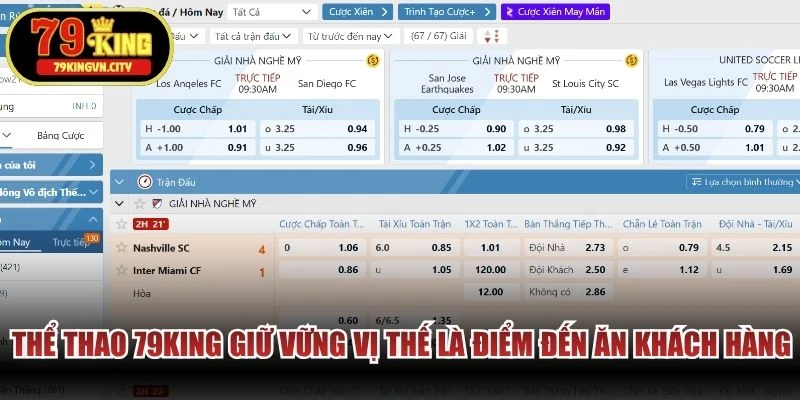 Thể thao 79KING giữ vững vị thế là một trong những điểm đến ăn khách hàng