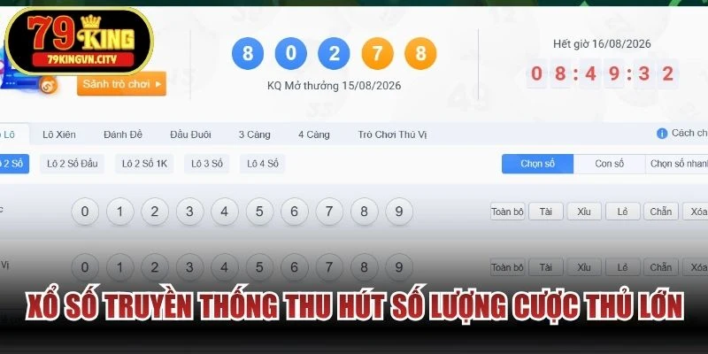 Xổ số truyền thống thu hút số lượng cược thủ lớn